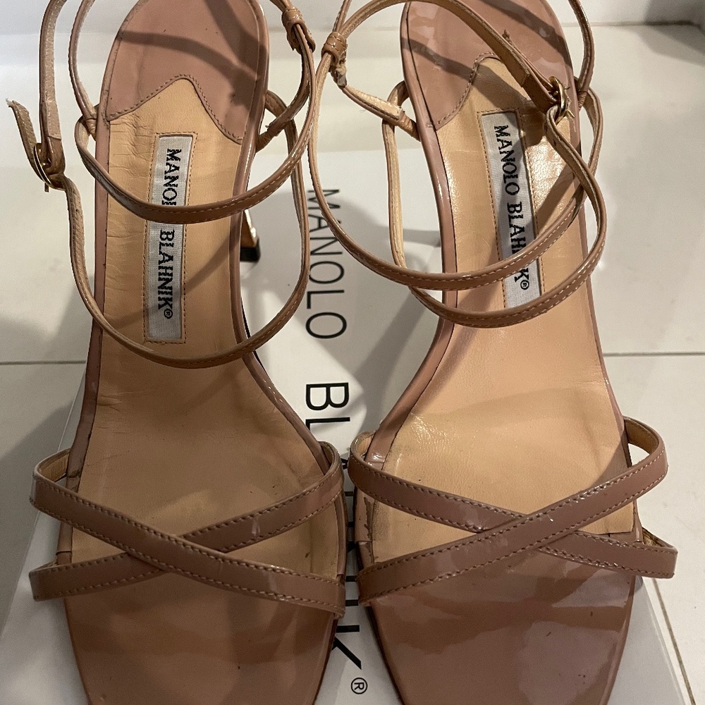 Manolo Blahnik Beige Sandals 38.5